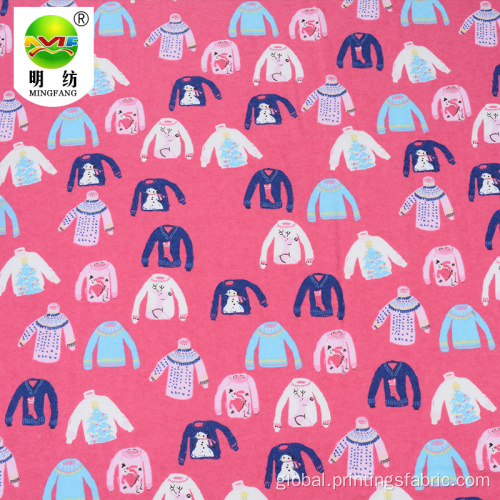 Organic Cotton Fabric Wholesale colorful organic cotton printed flannel fabric for children Factory